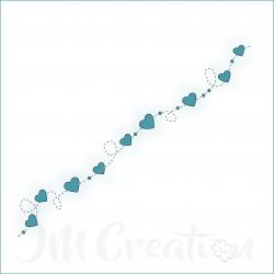 Stanzschablone - Herzgirlande